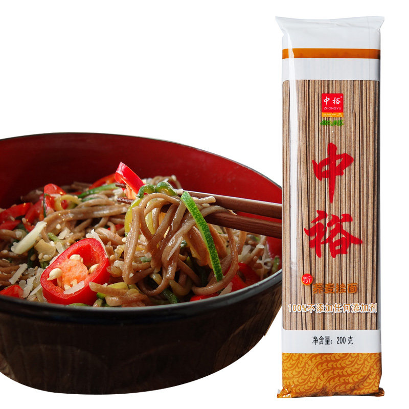 【天猫超市】中裕荞麦挂面200g 不含添加剂。选用新鲜荞麦和小麦