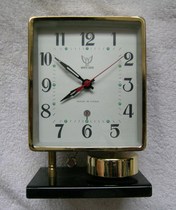 Out-of-print brand new old mechanical alarm clock from the 1990s antique horseshoe watch White Dove brand single lower bell gold