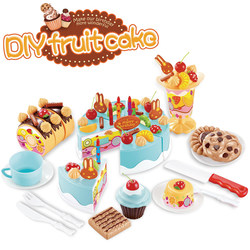 Cutcake toy cutting music cuts to see children passing home kitchen toy, children's kitchen simulation birthday cake