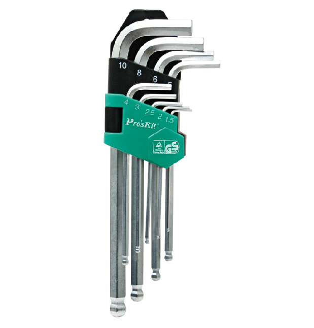 Taiwan Bao Industry Original HW-229BL Extended Ball Hexagonal Wrench Group(9 Group)