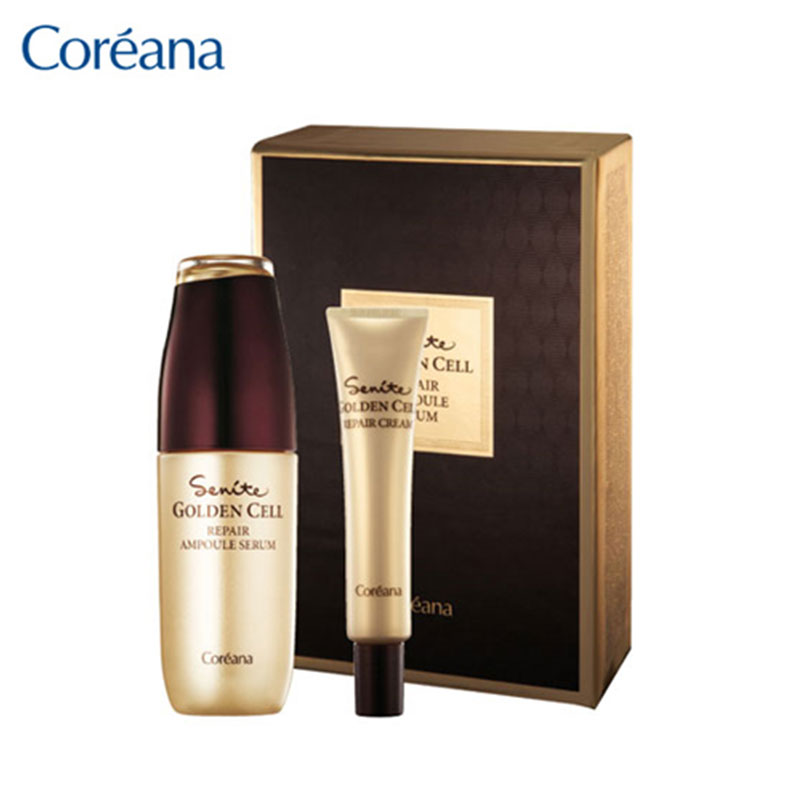 Coreana/高丽雅娜SENITE黄金细胞修复精华45ml+眼霜15ml套装