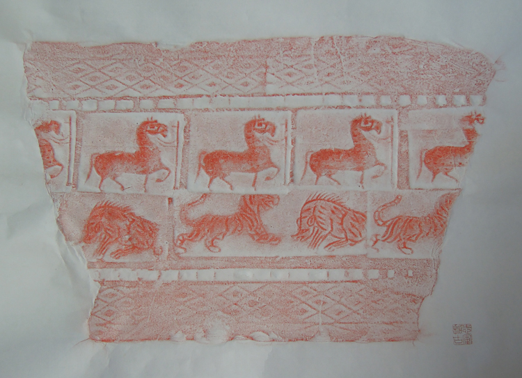 Han brick rubbings ---- the original brick extension of the Eastern Han Dynasty 