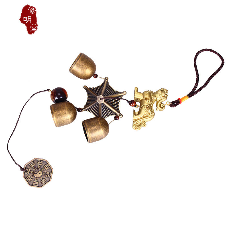 修明堂 包邮开光纯铜风铃铃铛 风水风铃 招财门店铃铛 家居风水用