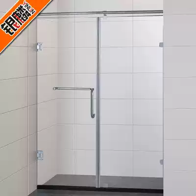 Yinlin 304 stainless steel hinge small bathroom partition swing door integrated shower room one-word partition shower screen