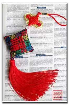 Hu Lili cross stitch ● DMC printing kit double-sided embroidery car hanging ornaments colorful blessing