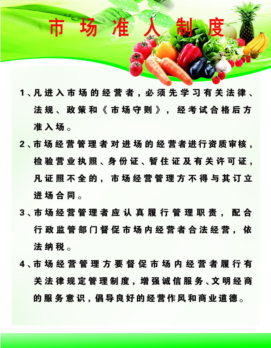 751海报印制展板写真喷绘852市场管理制度挂图市场准人制度