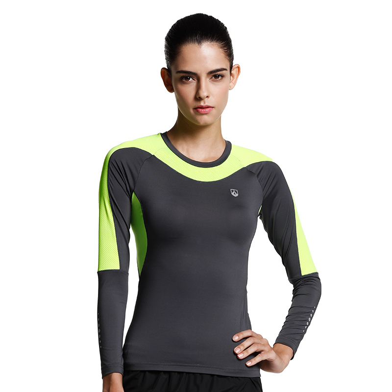 Force is sports T-shirt woman long sleeve tight blouse jacket speed dry marathon running training blouse fitness suit undershirt