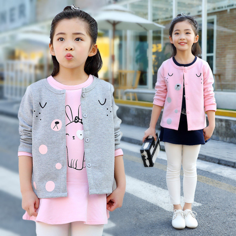 女童套装裙2018新款春装韩版女童两件套裙小