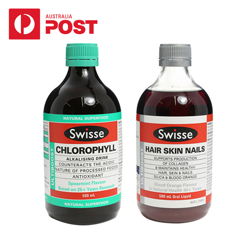 Swisse叶绿素口服液（薄荷味）500ml+胶原蛋白口服液500ml组合装