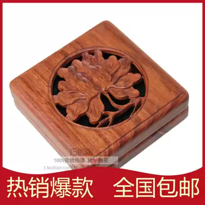 Mahogany portable sandalwood stove ring incense burner incense box Solid wood lying incense burner aromatherapy stove tower incense burner new special offer