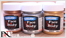 Краски детские （art）derivan澳大利亚人体彩绘颜料 金属色 40ml 儿童孕妇可用