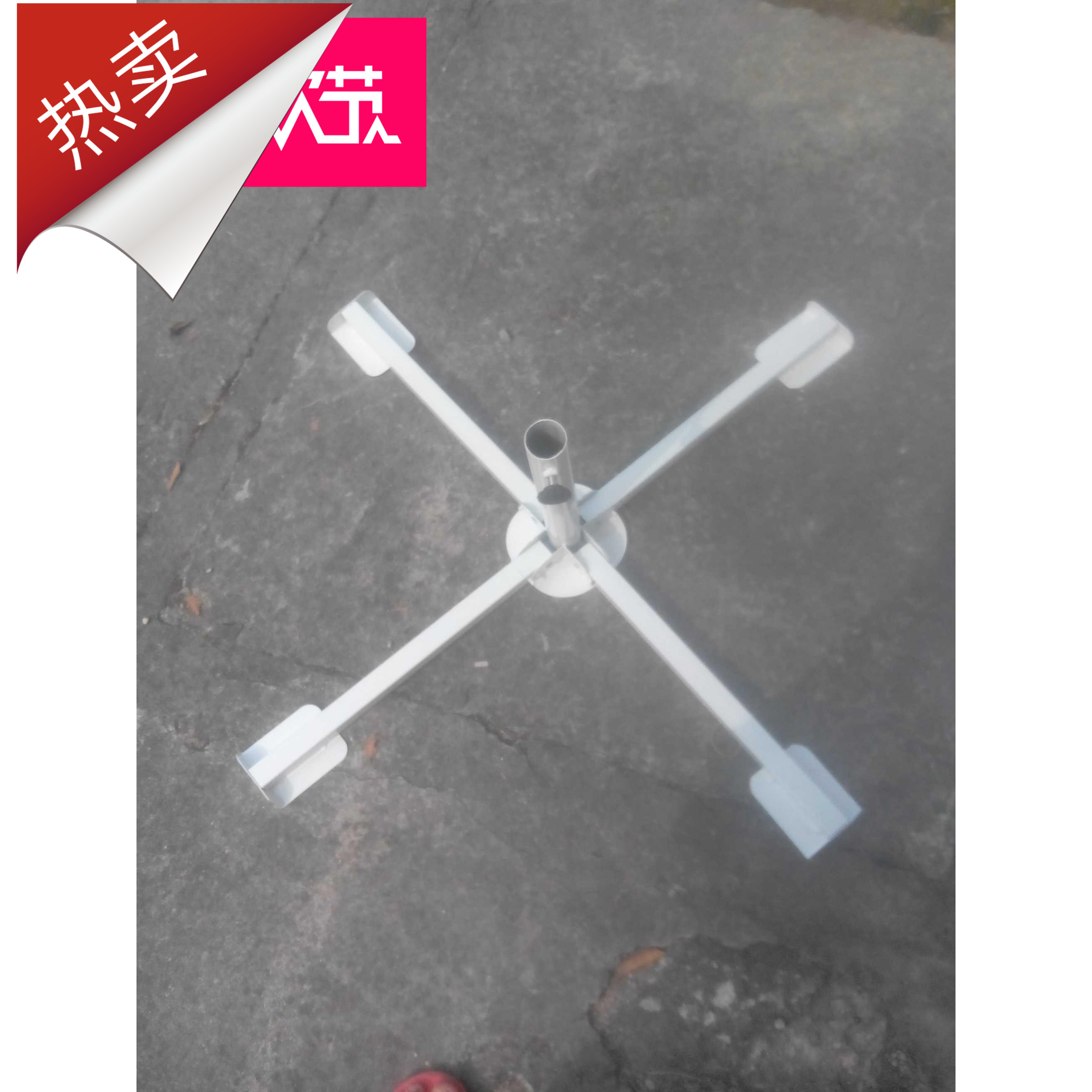 Manufacturer Direct Marketing Outdoor Umbrella Beach Umbrella Bracket Accessories Four Feet Frame Advertising Umbrella Beach Umbrella Shed Iron Frame