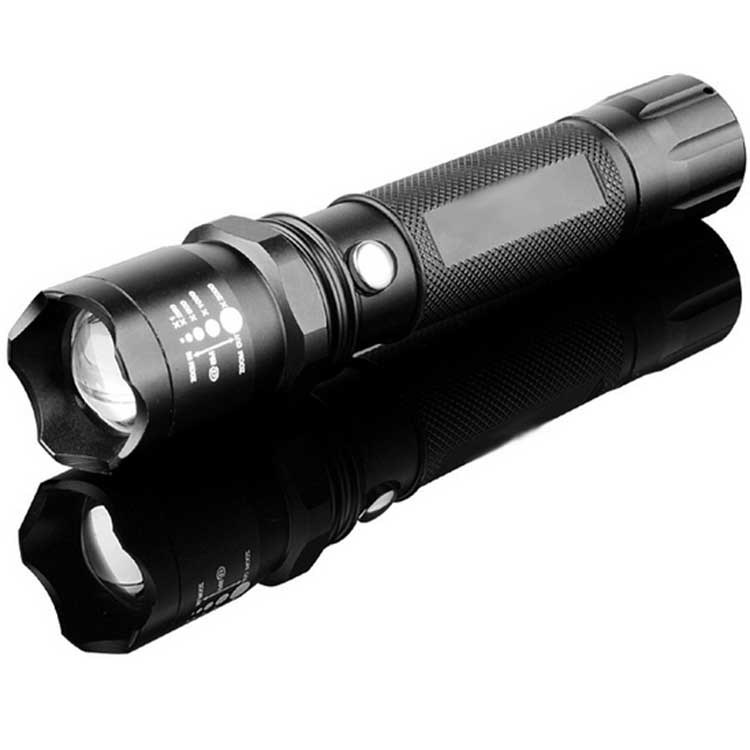LED Intense Light Flashlight Afar rechargeable waterproof home Mini small flashlight zoom focusing outdoor camping