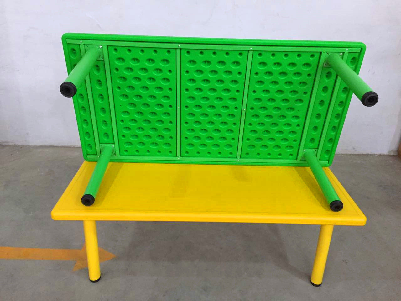 Kindergarten special table chair 8 person rectangular table plastic tables and chairs children long desk training learning lift table