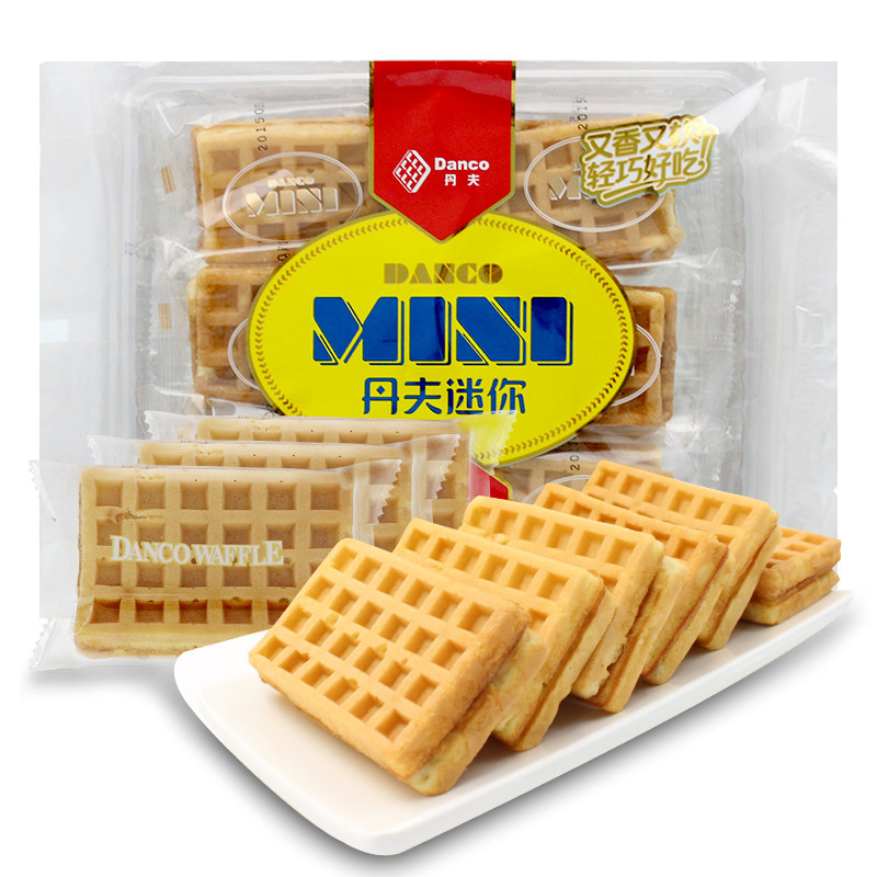 【天猫超市】丹夫 迷你华夫饼原味84g点心正宗西方的糕点的味道○