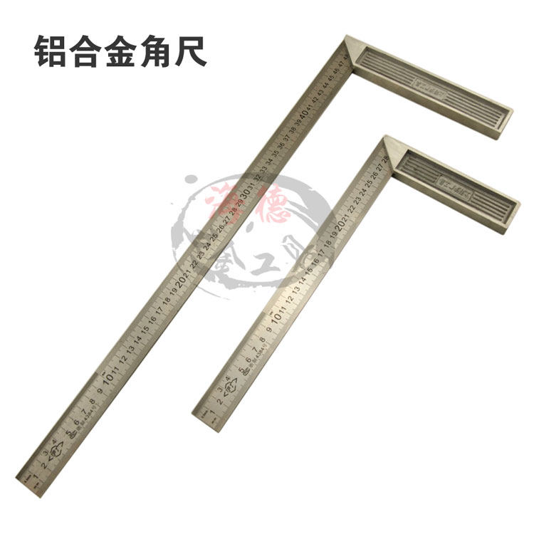 Shanghai-wide tool stainless steel angle ruler aluminum seat L-type ruler at right angle ruler 300-500mm
