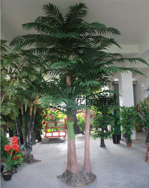 New product simulation three-pole coconut leaf tree palm tropical plant rockery engineering museum decoration direct sales