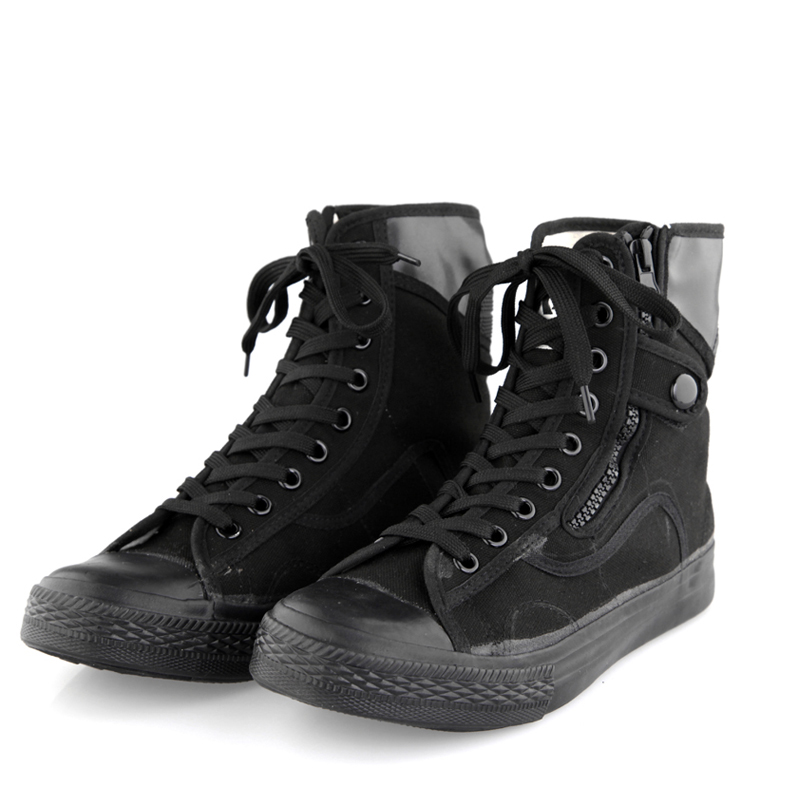 Outdoor combat training shoes spring and autumn camping travel hiking shoes high-top shoes canvas shoes men's shoes upstream shoes