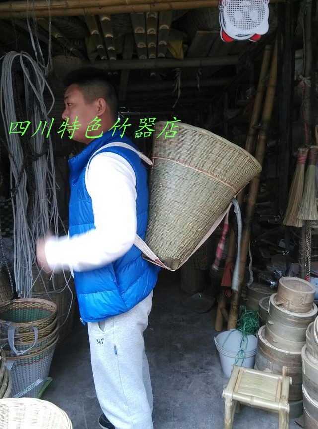 Custom-made back baskets, back baskets, bamboo baskets, bamboo baskets, storage baskets, double-layer bamboo weaving back baskets (clip back)