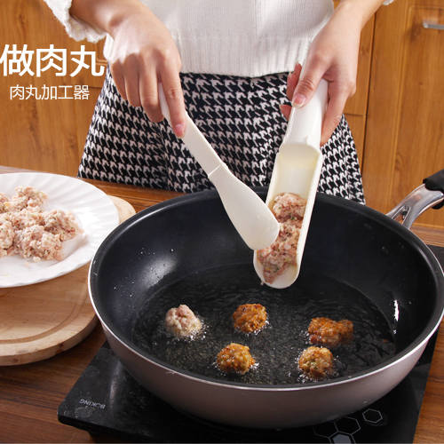 日本KM创意丸子制作器肉丸鱼丸虾丸牛肉丸加工模具大小两头汆丸器