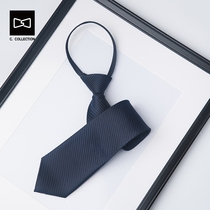 CSOCSO lazy Korean tie men British fashion business Wedding groom easy to pull dress zipper tie