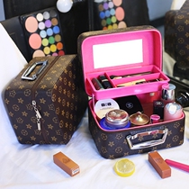 Cosmetic bag high color value Net red super large capacity skin care product storage box portable simple large case with mirror