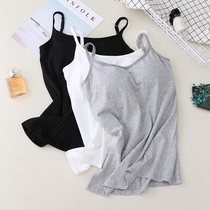 Suspender small vest with chest pad bandeau girl underwear High school students anti-walking naked female base shirt wrapped in the chest