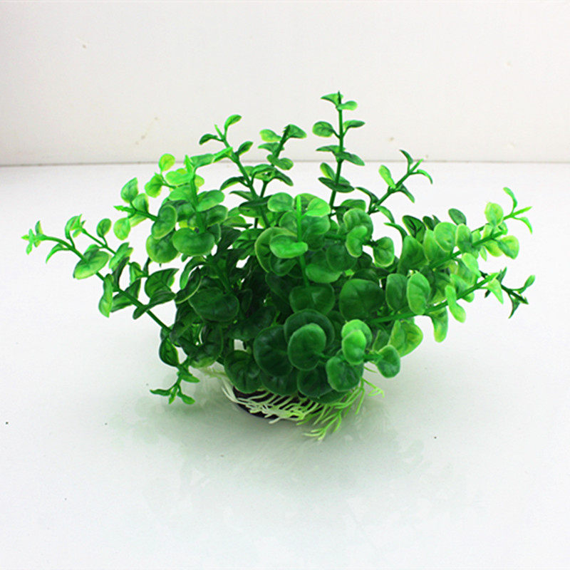 Fish tank landscape super simulation small aquatic grass Aquarium landscaping decoration Fish tank scenery with fake aquatic grass foreground small green grass