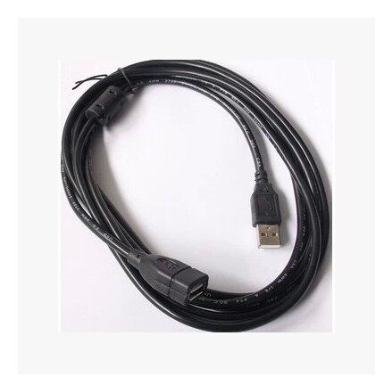 Black USB extension cord 3 m with magnetic ring USB male to mother computer connecting line high speed USB 2 0