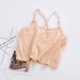 Áo thun trắng cotton top top vest ngắn mùa hè chống ánh sáng quấn ngực không có miếng đệm ngực cô gái làm đẹp lưng đồ lót mỏng - Ống