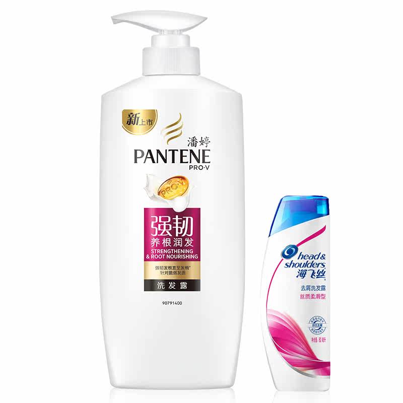 【天猫超市】 潘婷洗发露 强韧养根洗发水750ml+海飞丝80ml