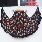 Танцевальная юбка Большая юбка для цветочной юбки Half -Куба национальная стандартная практика танцевальная танцевальная танцевальная танцевальная квадратная юбка 57#