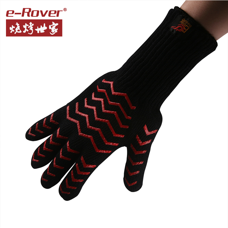 Barbecue Shijia Microwave Oven Special Heat Insulation Gloves Kitchen baking and thickened silicone High-temperature-resistant and burn-proof gloves