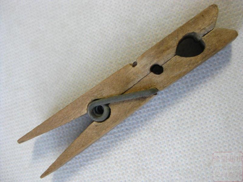 70's old wooden clip 7 2cm long wood wood carving wood carving wood art antique antique nostalgic items folk custom