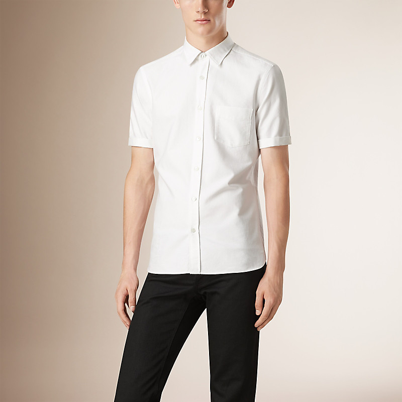 BURBERRY/博柏利短袖棉质牛津衬衫 39961171