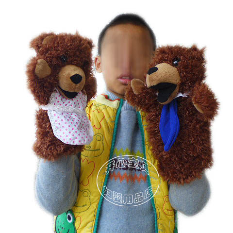 Teddy Bear Teddy Bear Hand Puppet Toddlers Bear Daddy Mama Paparazzi Little Bear A Mouth Can Move
