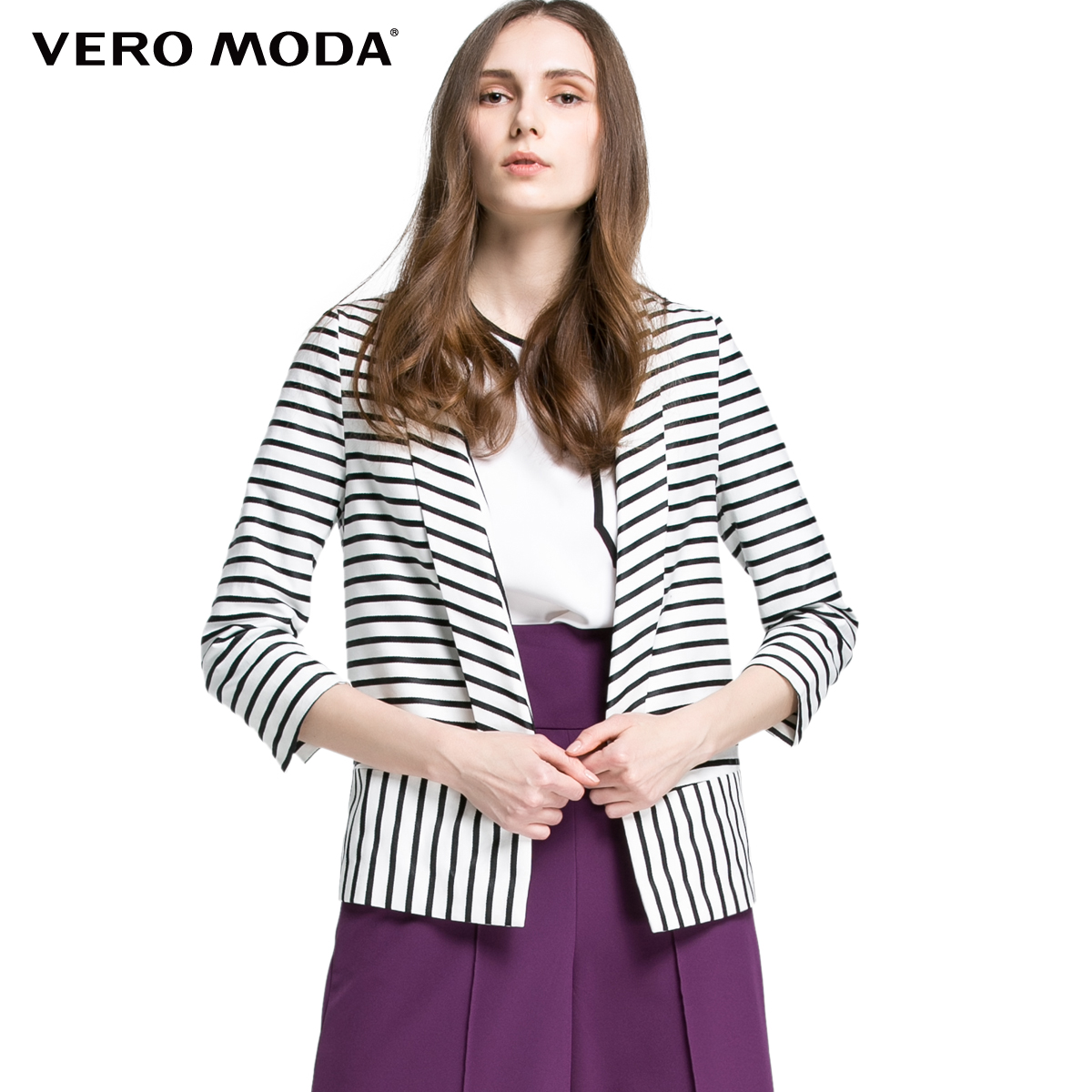 Vero Moda翻领暗扣门襟立体西服外套|316108018