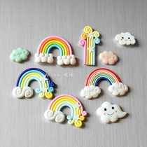 Korean cute rainbow refrigerator stickers creative cartoon magnet magnet three-dimensional magnetic buckle message stickers home decorations