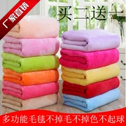 Fale nhung chăn tấm flannel giản dị chăn điều hòa chăn chăn là màu tinh khiết nhung nhung chăn