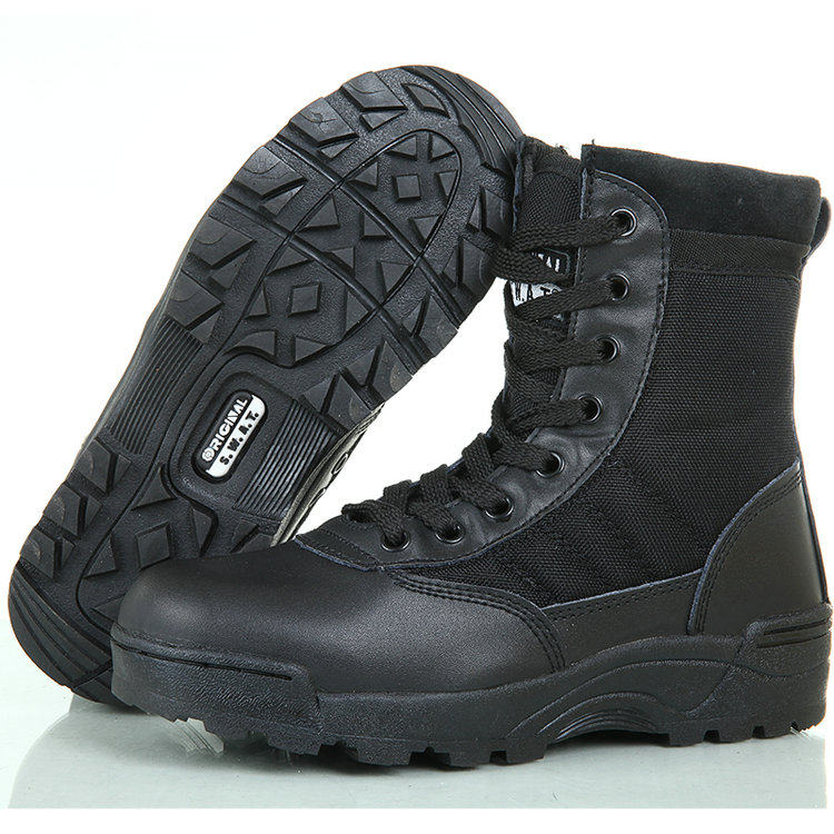 Field High Boots Outdoor Mountaineering Boots Military Fans CS Side Zip Boots Men's Casual Mountain Boots Quick Breathing Shoes