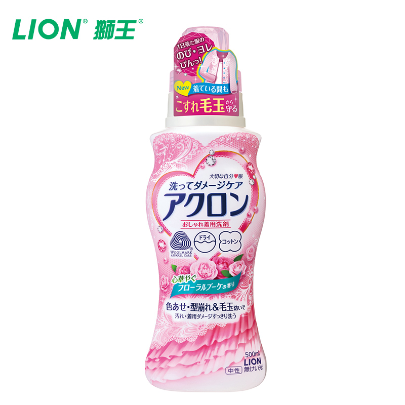 【日本原装进口】ACRON浸透防护洗衣液(怡人花香)500ml防皱防褪色