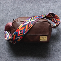 New Lovers Single Shoulder Bag Fashion Outdoor Leisure Skew Satchel National Wind Printed Canvas Shoulder Strap Satchel Small Backpack