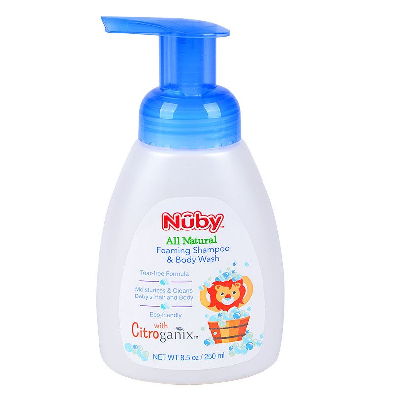 美国nuby/努比洗发沐浴乳婴儿二合一沐浴露橘子宝宝系列250ml