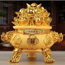 Ingot cornucopia decoration Lucky treasure Feng Shui Living room table Hall decoration Shop cabinet Home business gifts