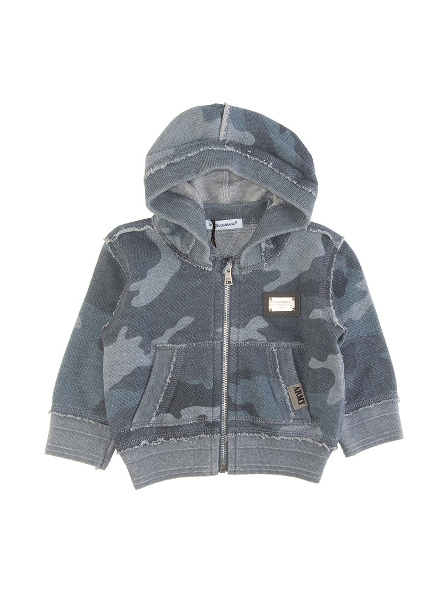 Dolce&Gabbana 蓝色迷彩印花连帽外套