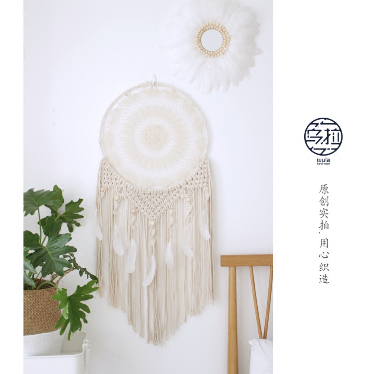 Ura hand-made dream catcher dream catcher net Large tapestry literary photography background cloth ins hanging painting Wall painting Tapestry hanging cloth