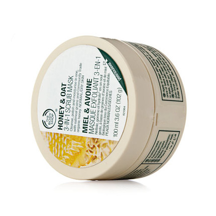 The Body Shop美体小铺 蜂蜜燕麦三合一美白补水清洁面膜100ml