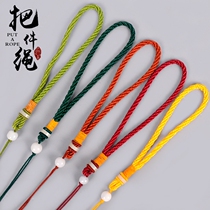 Handlebar lanyard woven antique play pendant rope Jade Jade Jade play hand rope car key lanyard wholesale