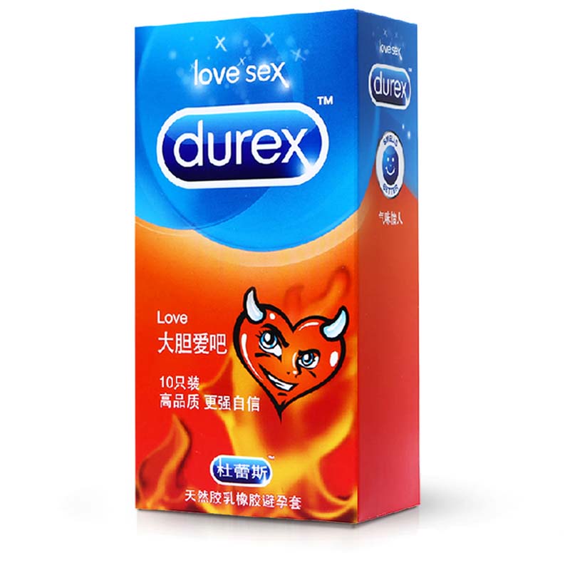 杜蕾斯避孕套大胆爱love装10只  超薄安全套成人计生情趣用品