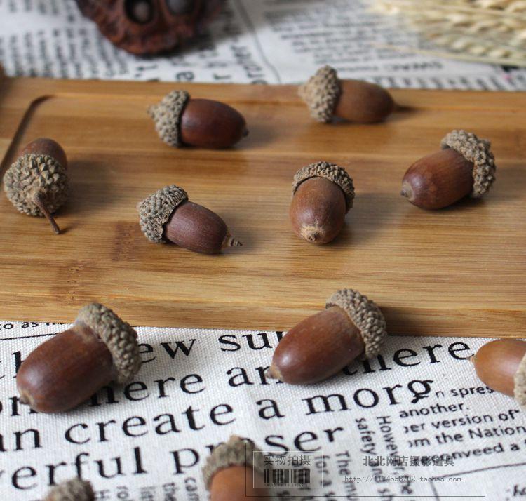 Pure Natural Oak Photography Props Background Pendulum High Forest Department Dry Flower Dried Fruit Material Shooting Props